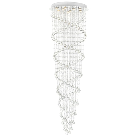 Cwi Lighting Double Spiral 9 Light Flush Mount With Chrome Finish 6606C24C